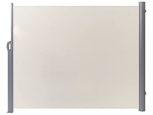 Aluminium Seitenmarkise beige 160x300 ausziehbar Sichtschutz Windschutz Dorio von Beliani