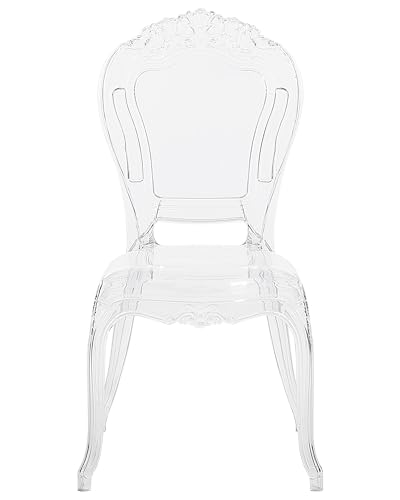 Beliani Barock Stuhl Kunststoff 2er Set transparent 2er Set stapelbar Vermont Beliani Barock Stuhl Kunststoff 2er Set transparent 2er Set stapelbar Vermont von Beliani