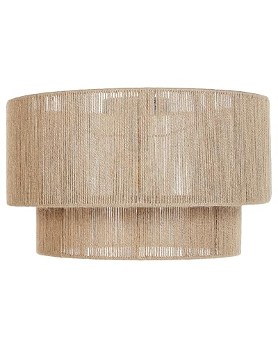 Beliani Deckenleuchte Jute- u. Terylenschnur natürlich rund ⌀ 45 cm Trommelform Doring von Beliani