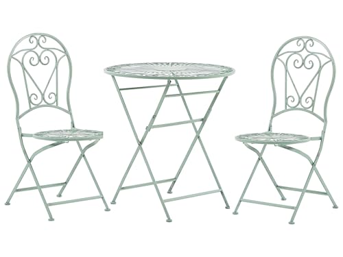 Beliani Garten Bistro Set Balkon Terasse 2er grün zusammenklappbar Trento von Beliani