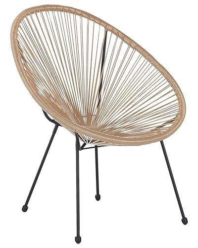 Beliani Gartenstuhl mexikanischer Stuhl beige/natürlich Rattanstuhl Acapulco II Beliani Gartenstuhl mexikanischer Stuhl beige/natürlich Rattanstuhl Acapulco II von Beliani