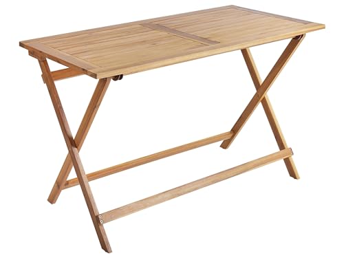 Beliani Gartentisch Akazienholz braun klappbar rechteckig 120x60cm Prossedi von Beliani
