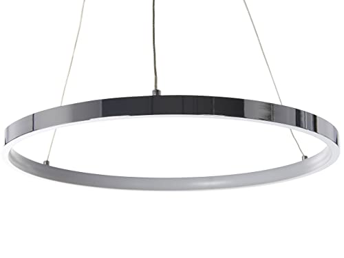 Beliani Hängelampe LED Metall Silber dia. 40 cm Jordan von Beliani