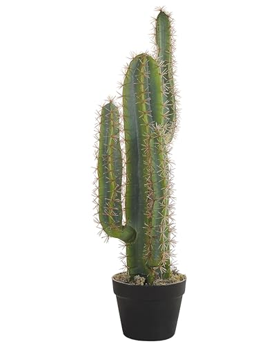Kaktus Kunstpflanze grün 78 cm schwarzer Blumentopf Indoor CACTUS von Beliani