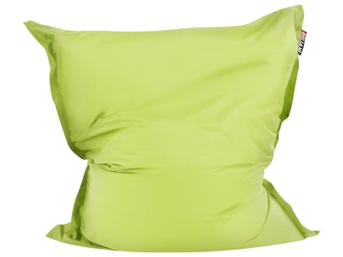 Moderne Sitzsackhülle Extra Groß Nylon mit Reißverschluss Wasserdicht Langlebig für Innen und Außen 140 x 180 cm Limettengrün Fuzzy von Beliani