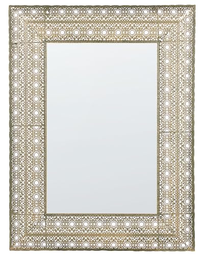 Beliani Moderner Wandspiegel in Gold 69 x 90 cm rechteckig marokkanischer Stil Dehradun von Beliani