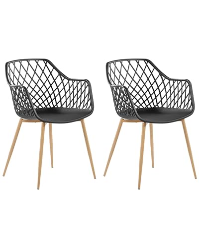Beliani Moderner schwarzer Stuhl im edlen Rautendesign im 2er Set Nashua Beliani Moderner schwarzer Stuhl im edlen Rautendesign im 2er Set Nashua von Beliani