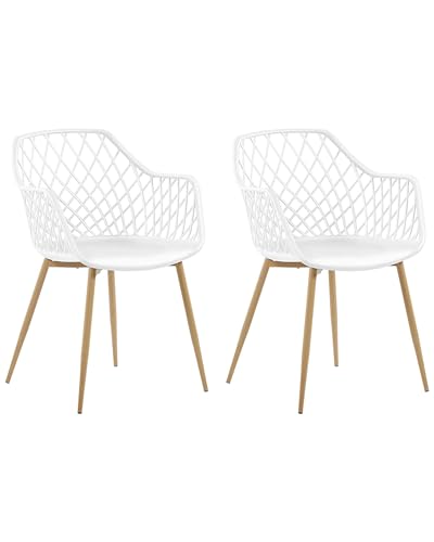 Beliani Moderner weißer Stuhl im edlen Rautendesign im 2er Set Nashua Beliani Moderner weißer Stuhl im edlen Rautendesign im 2er Set Nashua von Beliani