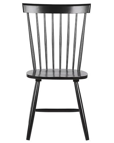Beliani Modernes, schwarzes Stuhl-Set aus Gummibaumholz 2er Set Burges von Beliani