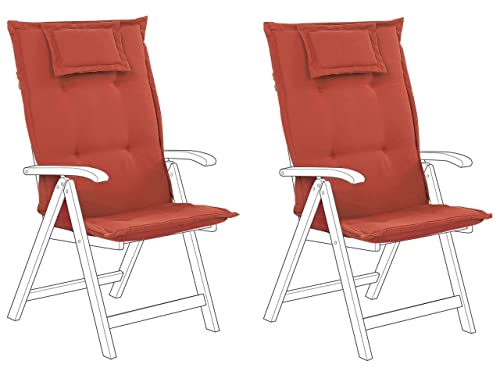 Beliani Polsterauflagen 2er Set in Terracotta Polyester Java/Toscana von Beliani