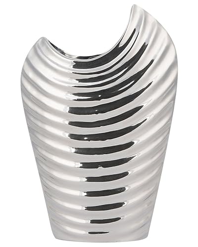 Prächtige Vase in Silber-Optik silbern Ecetra von Beliani