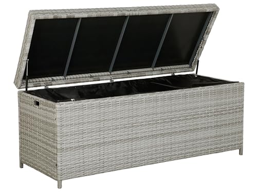 Beliani Praktische Auflagenbox Rattan grau Modena von Beliani