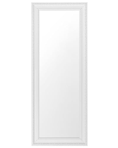Schöner Spiegel im Vintage Stil weiß/silbern Wandspiegel 130 x 50 cm Vertou von Beliani