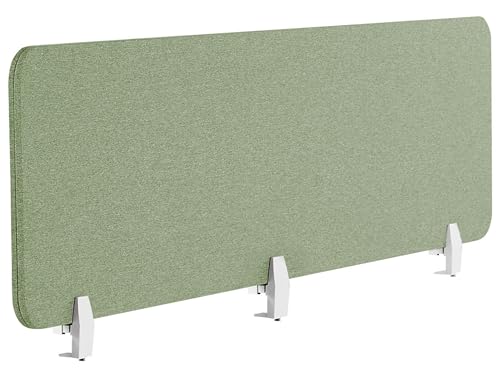 Beliani Schreibtisch Trennwand Akustik Polster grün 180 x 40 cm Schallschutz Wally von Beliani