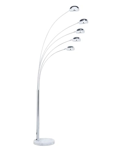 Beliani Stehlampe in Glamour Stil 5-flamig verchromtes Metall silber Flinders von Beliani