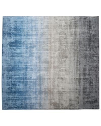 Beliani Teppich Viskose Gradient grau-blau 200x200 cm Modernes Design Ercis von Beliani