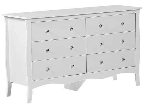 Beliani Wunderschönes Sideboard aus MDF-Platte im Jugendstil weiß Winchester von Beliani