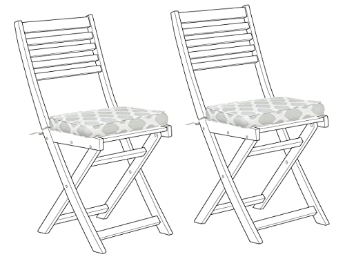 Bequemes Sitzkissen für Gartenstühle in Dreieck in Mintgrün Polsterbezug von Beliani