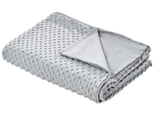 Bezug für Gewichtsdecken Minky-Stoff 100 x 150 cm grau flauschig modern Callisto von Beliani