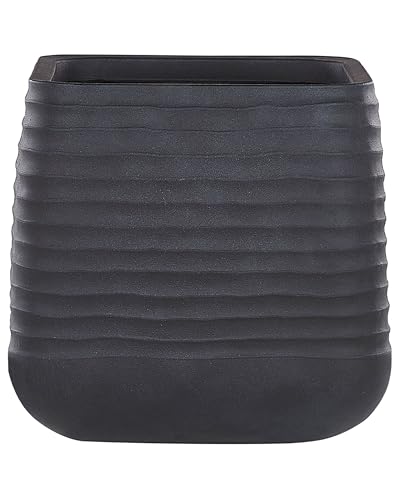 Blumentopf aus Kunstharz schwarz quadratisch 50 x 50 cm moderner Look Parikia Blumentopf aus Kunstharz schwarz quadratisch 50 x 50 cm moderner Look Parikia von Beliani