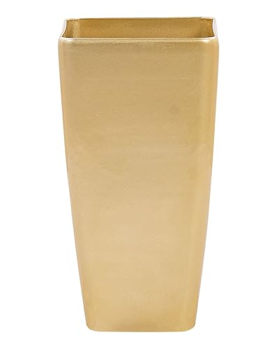 Blumentopf glänzend Gold 30x30x57 cm rechteckig moderner Look Modi von Beliani