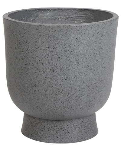 Blumentopf groß MgO dunkelgrau rund 36x36cm mit Loch In- & Outdoor Ginkgo Blumentopf groß MgO dunkelgrau rund 36x36cm mit Loch In- & Outdoor Ginkgo von Beliani