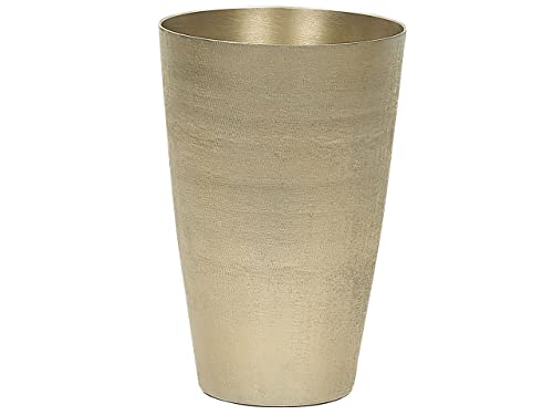 Blumenvase aus Metall in Gold konische Form Deko-Vase edler Look Amrit von Beliani