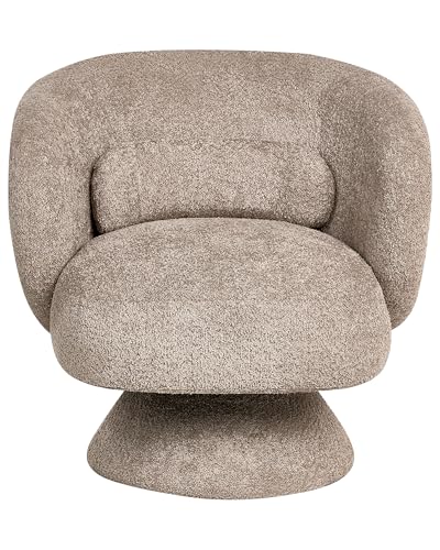 Bouclé Drehsessel Bouclé beige im Retrostil für das Wohnzimmer Lieksa Bouclé Drehsessel Bouclé beige im Retrostil für das Wohnzimmer Lieksa von Beliani