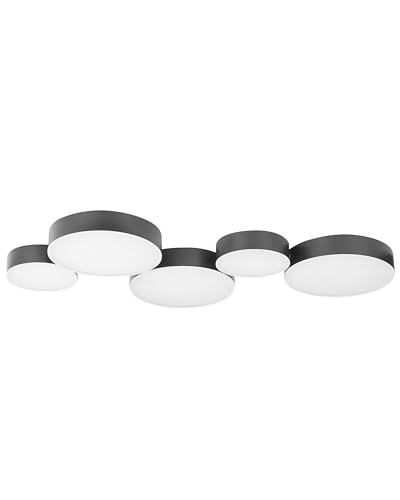 Deckenleuchte LED schwarz Eisen 5 Schirme für Wohnzimmer Luga von Beliani