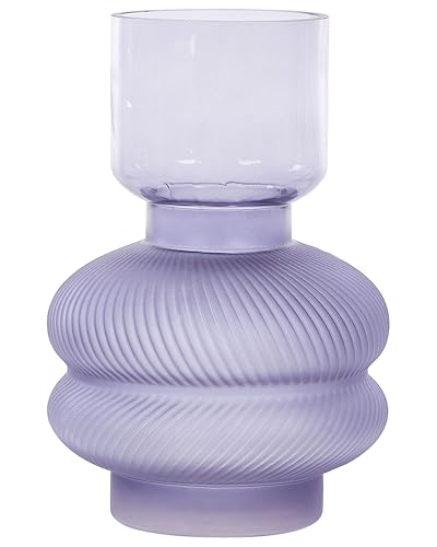 Deko Blumenvase Glas violett 24 cm organische Form mit schmalem Hals Rodia Deko Blumenvase Glas violett 24 cm organische Form mit schmalem Hals Rodia von Beliani