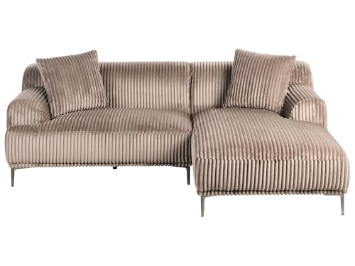 Ecksofa Cord hell braun 3-Sitzer linksseitig Stenum Ecksofa Cord hell braun 3-Sitzer linksseitig Stenum von Beliani
