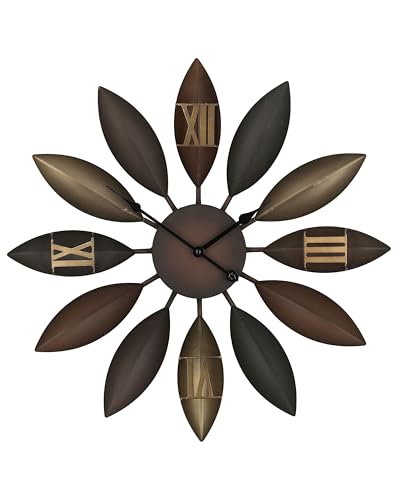 Elegante Wanduhr Blumenform braun Beinwil von Beliani