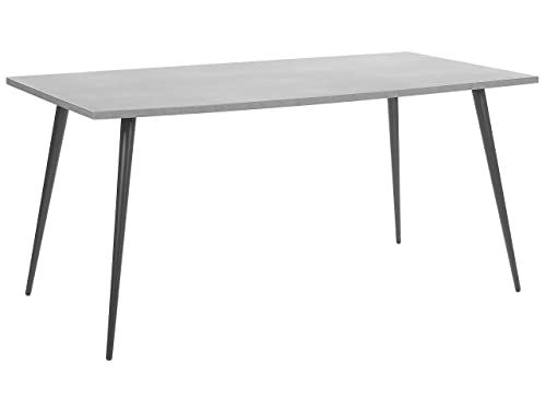 Esstisch Betonoptik grau Metallgestell schwarz 160 x 80 cm Modern Santiago Esstisch Betonoptik grau Metallgestell schwarz 160 x 80 cm Modern Santiago von Beliani