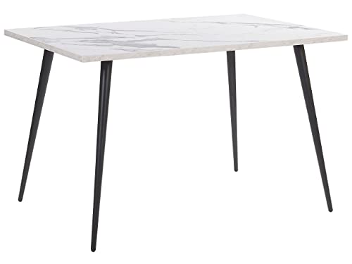 Beliani Esstisch Marmor Optik weiß/schwarz 120 x 80 cm rechteckig Modern Santiago Beliani Esstisch Marmor Optik weiß/schwarz 120 x 80 cm rechteckig Modern Santiago von Beliani