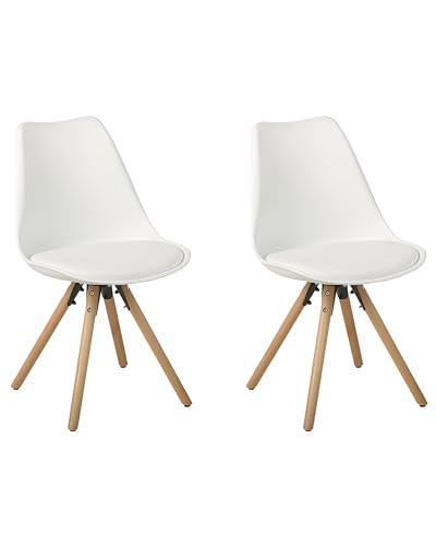 Esszimmerstuhl 2er Set Kunstleder in Weiß Küchenstühle Moderne Essstühle Dakota Esszimmerstuhl 2er Set Kunstleder in Weiß Küchenstühle Moderne Essstühle Dakota von Beliani