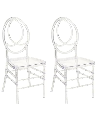 Beliani Esszimmerstuhl 2er Set Kunststoff transparent Moderner Stil für Esszimmer Midway von Beliani