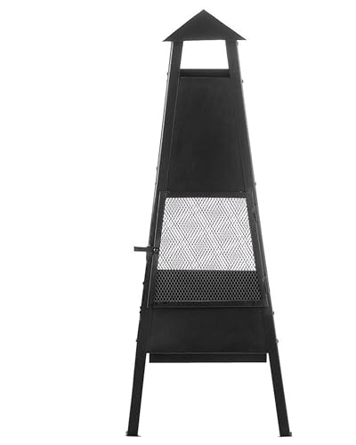 Feuerstelle schwarz Stahl Modern Outdoor Feuerpyramide Yasur Feuerstelle schwarz Stahl Modern Outdoor Feuerpyramide Yasur von Beliani