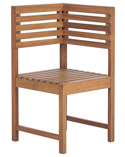 Garten Balkon Eckmodul zur Eckbank Akazienholz Hellbraun Landhausstil Treia von Beliani