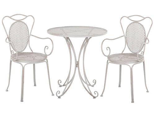 Garten Bistro Set Balkonset Balkonmöbel 2er Set grau Metall Cilento Garten Bistro Set Balkonset Balkonmöbel 2er Set grau Metall Cilento von Beliani