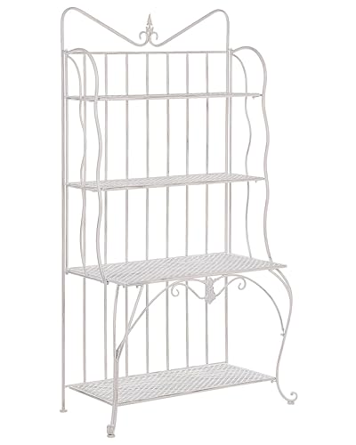 Gartenregal in Beige aus Eisen mit 4 Ablageflächen klappbar Pavona von Beliani