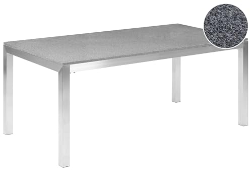 Beliani Gartentisch aus Steingemisch grau 180 cm Grosseto von Beliani