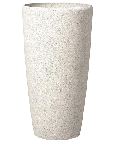 Höher Blumentopf Steingemisch beige 39x39x75 cm Abdera Höher Blumentopf Steingemisch beige 39x39x75 cm Abdera von Beliani