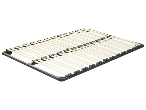 Lattenrahmen für Betten 180 x 200 cm Metall schwarz Pappelholz 48 Leisten Combourg von Beliani