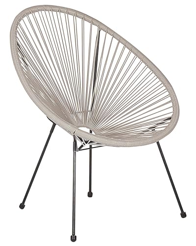 Beliani Lustiger Gartenstuhl Spaghetti Stil Rattan grau Acapulco II von Beliani