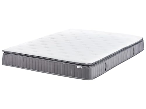 Matratze 180 x 200 cm Taschenfederkernmatratze mit Griffen Kühlende Memory-Foam-Füllung hart Abnehmbarer Bezug 7-Zonen Pleasant von Beliani