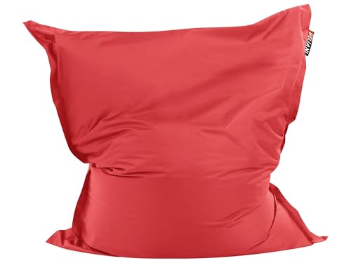 Moderne Sitzsackhülle Extra Groß Nylon mit Reißverschluss Wasserdicht Langlebig für Innen und Außen 140 x 180 cm Rot Fuzzy von Beliani