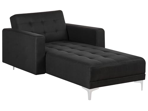 Beliani Moderne Chaiselongue Polsterbezug Graphitgrau Aberdeen von Beliani