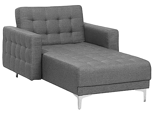 Moderne Chaiselongue Polsterbezug hellgrau Aberdeen von Beliani