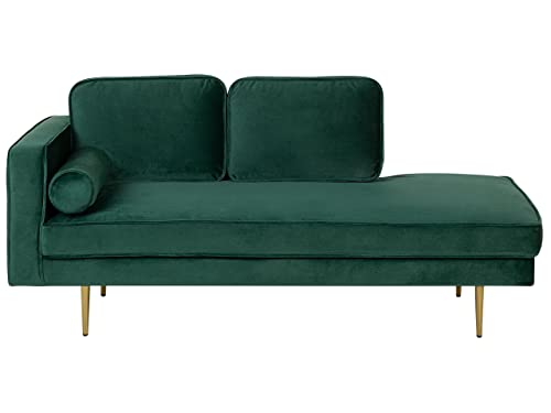 Moderne Chaiselongue aus Samtstoff in Smaragdgrün Miramas von Beliani