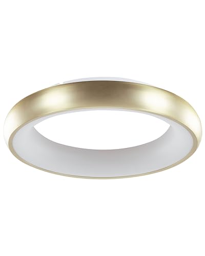 Moderne Deckenleuchte mit Integriertem LED-Licht Ringform gold Ataran von Beliani